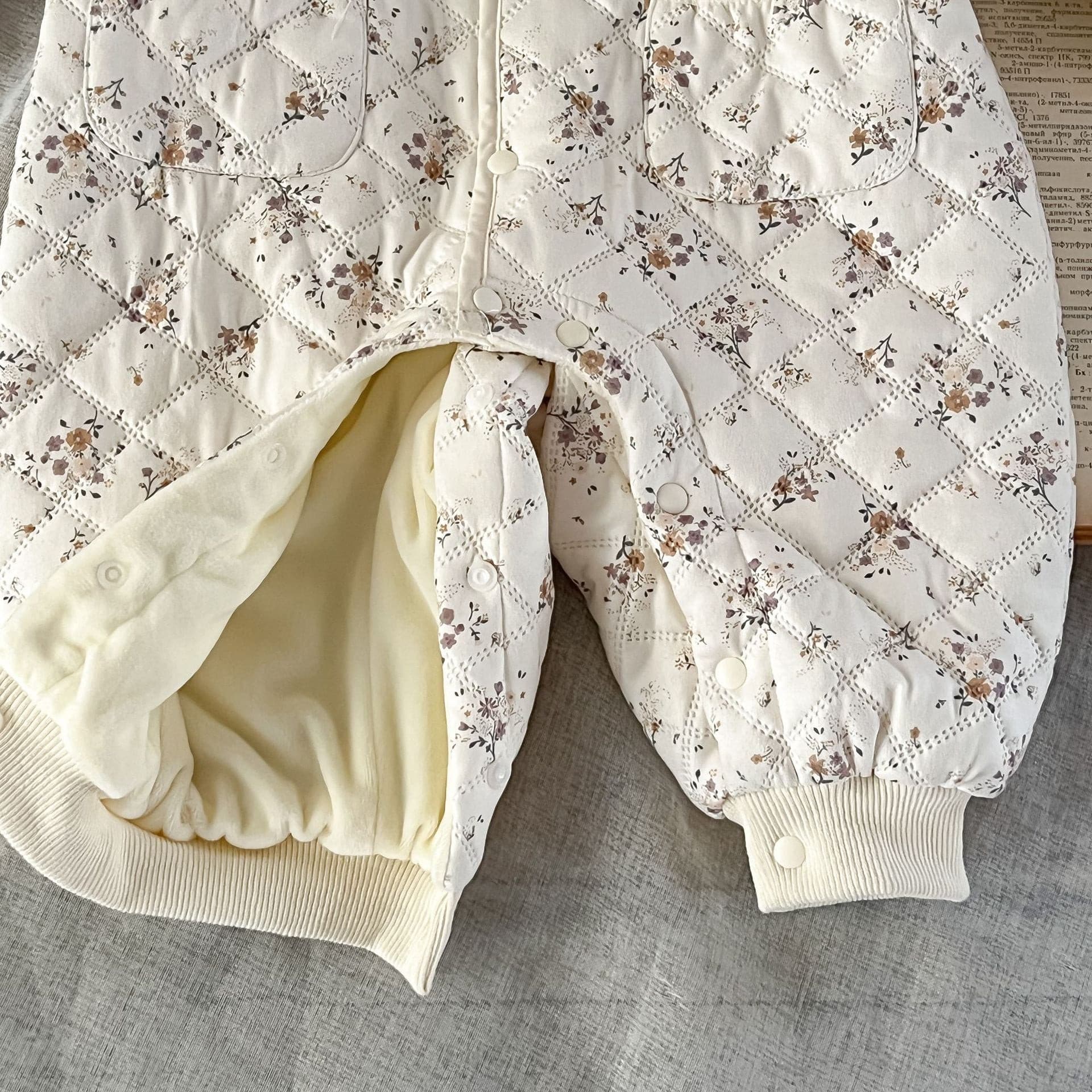 【BABY】小花柄カバーオール＋ポンネット付き CawaKomostore