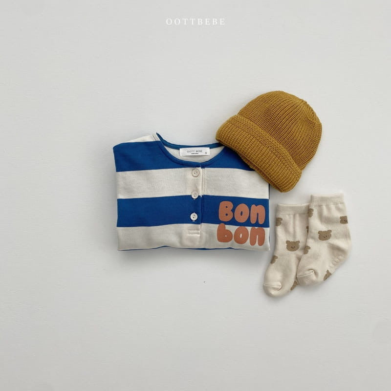 【BABY】BONBONボーダーカバーオール CawaKomostore