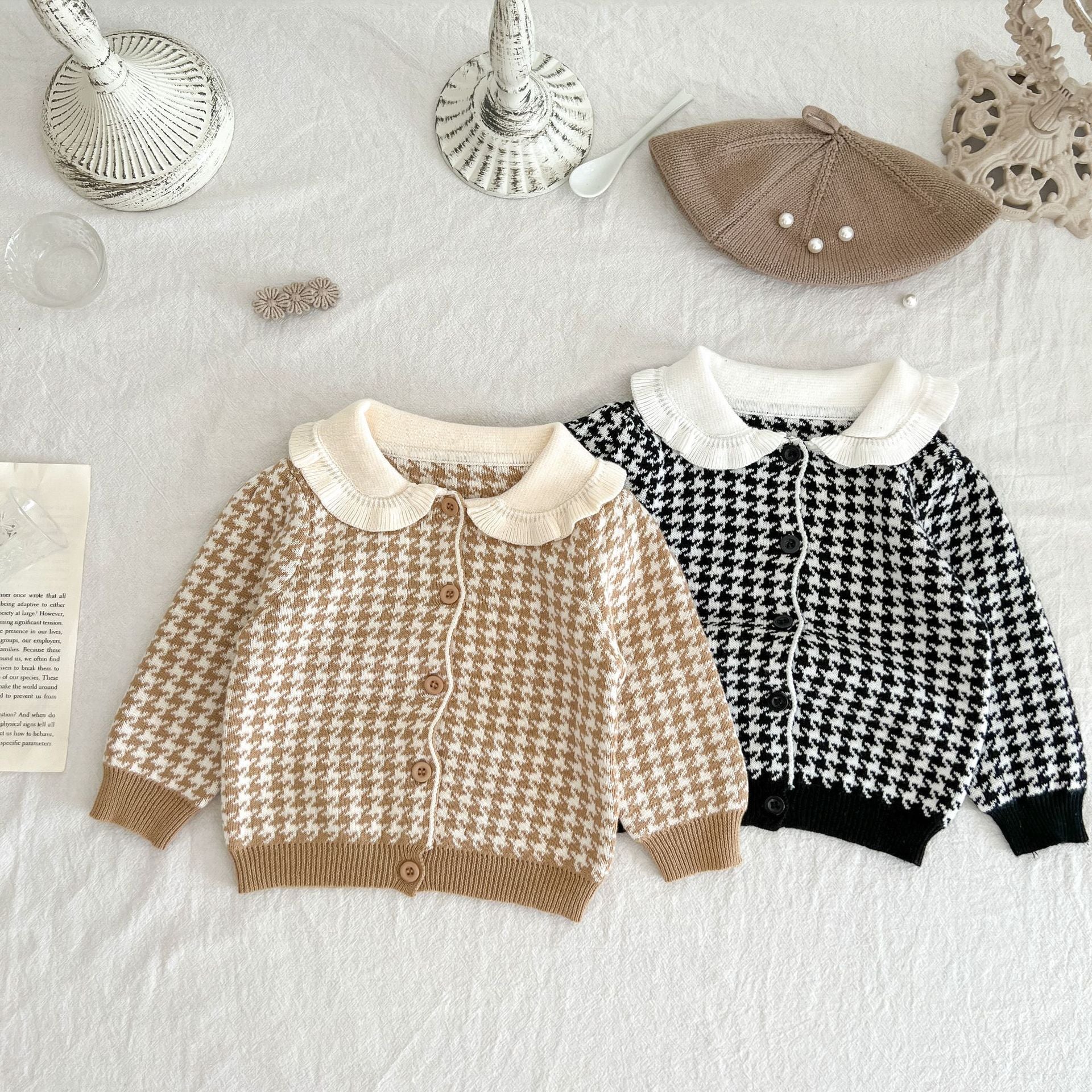 【BABY】千鳥チェック柄　ニットセットアップ CawaKomostore