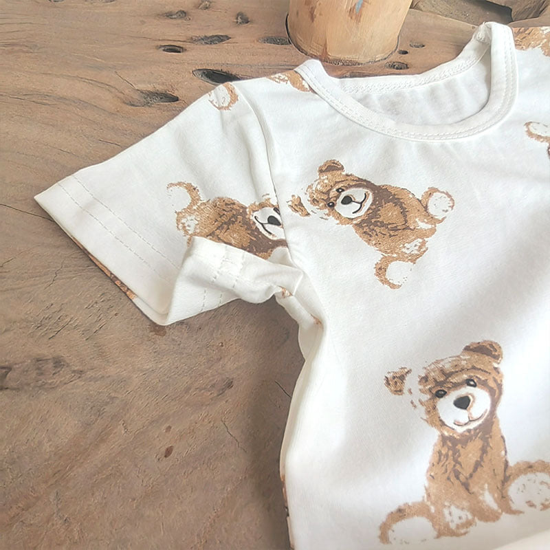 【BABY】春夏向け可愛い人気クマロンパース CawaKomostore