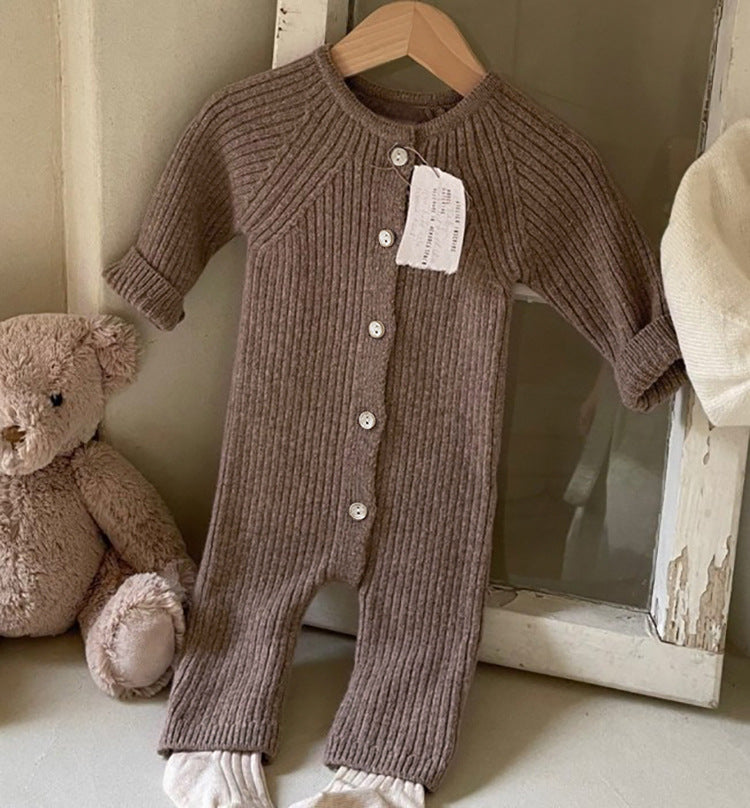 【BABY】リブニットロンパース＋ボンネット CawaKomostore