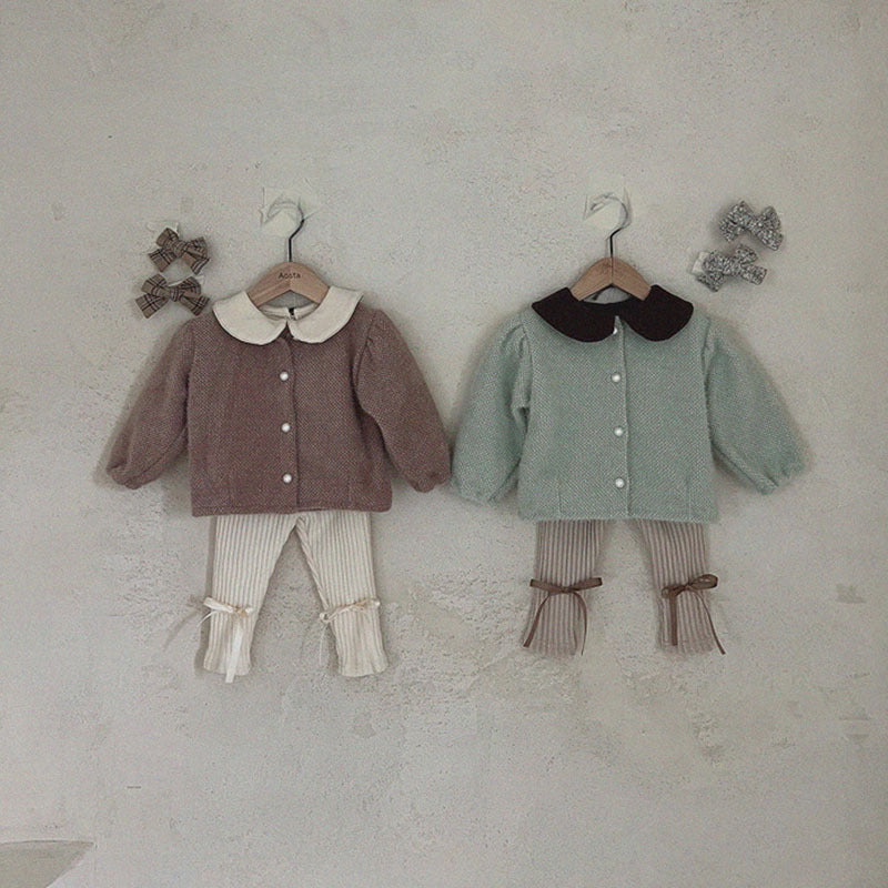 【BABY】リボンデザインリブレギンス CawaKomostore