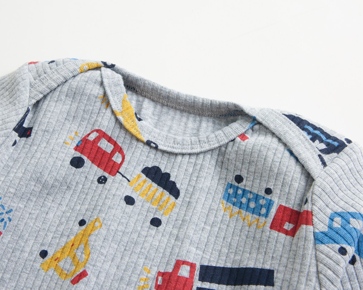 【BABY】総柄長袖ロンパース CawaKomostore