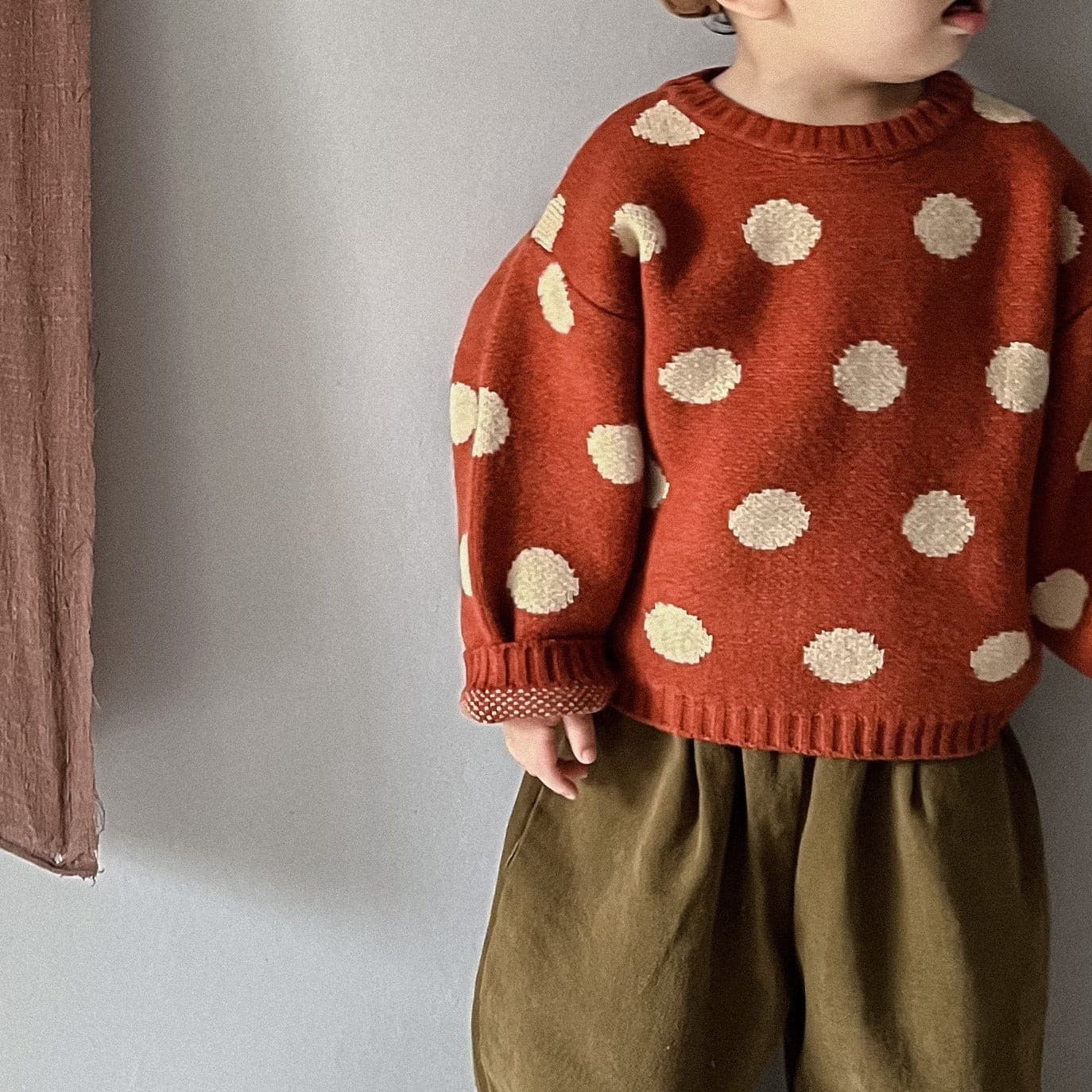 【GIRL・BOY】ポルカドットセーター CawaKomostore