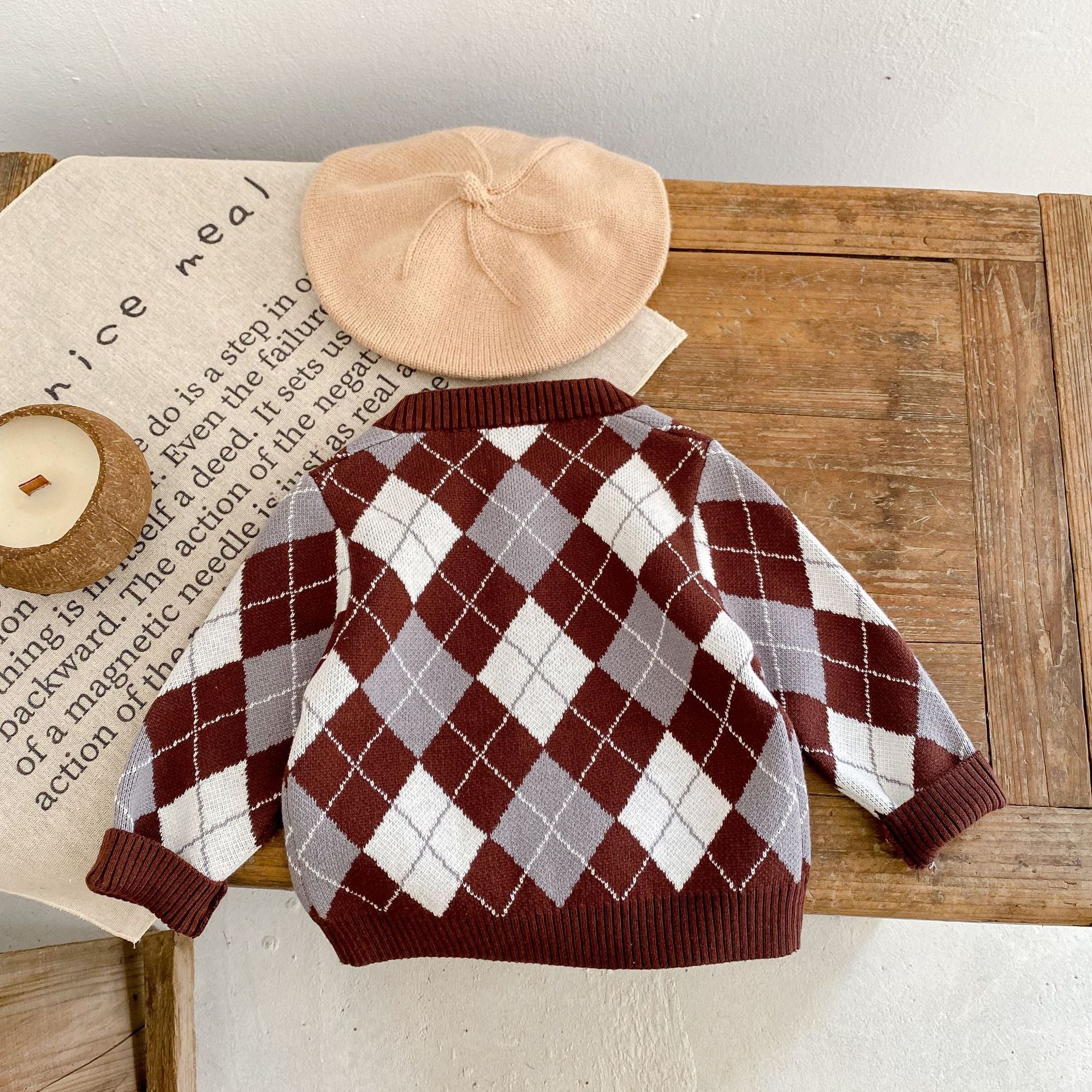 【BABY】アーガイルカーディガン CawaKomostore