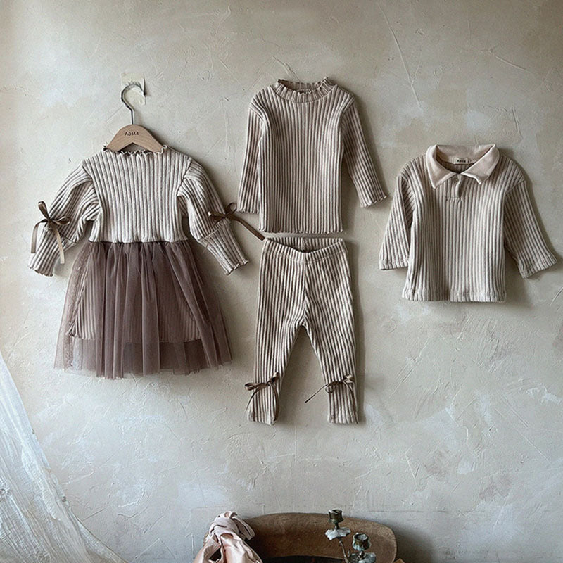 【BABY】リボンデザインリブレギンス CawaKomostore