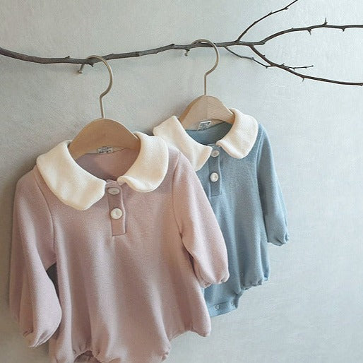 【BABY】ポロ襟ロンパース・リボンバンド付き CawaKomostore