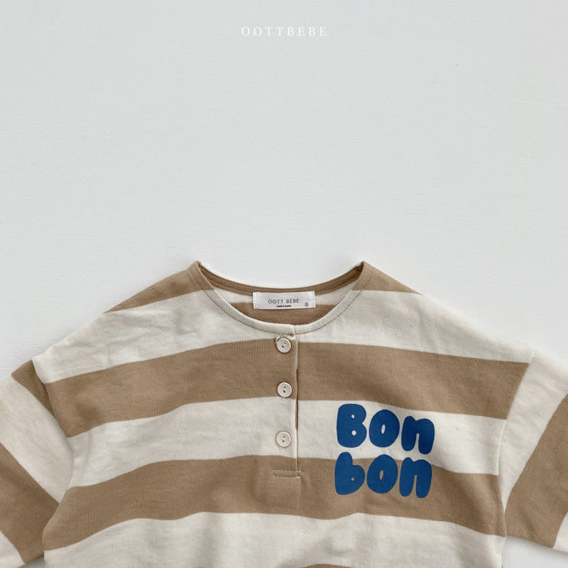 【BABY】BONBONボーダーカバーオール CawaKomostore