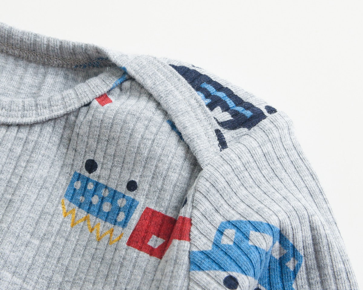 【BABY】総柄長袖ロンパース CawaKomostore