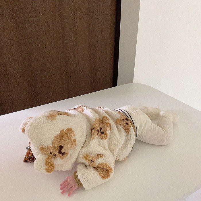 【BABY】モコモコくまさんジャンプスーツ＆アウター CawaKomostore