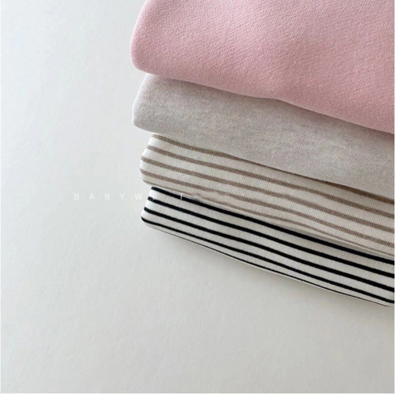 【BABY】モックネックボーダースウェット CawaKomostore