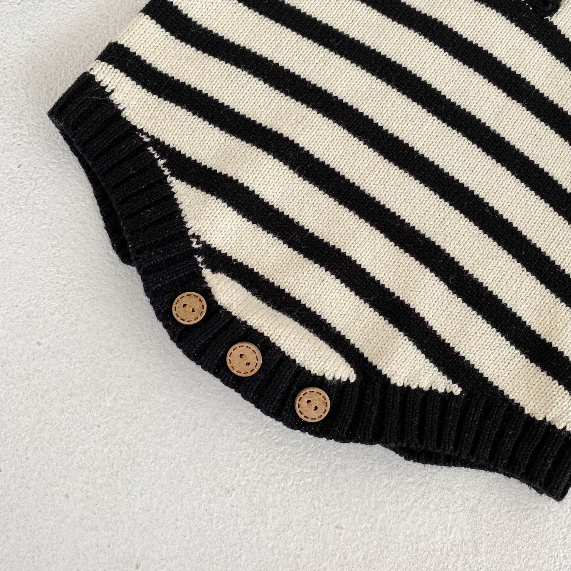 【BABY】ナチュラルボーダーニットロンパース CawaKomostore