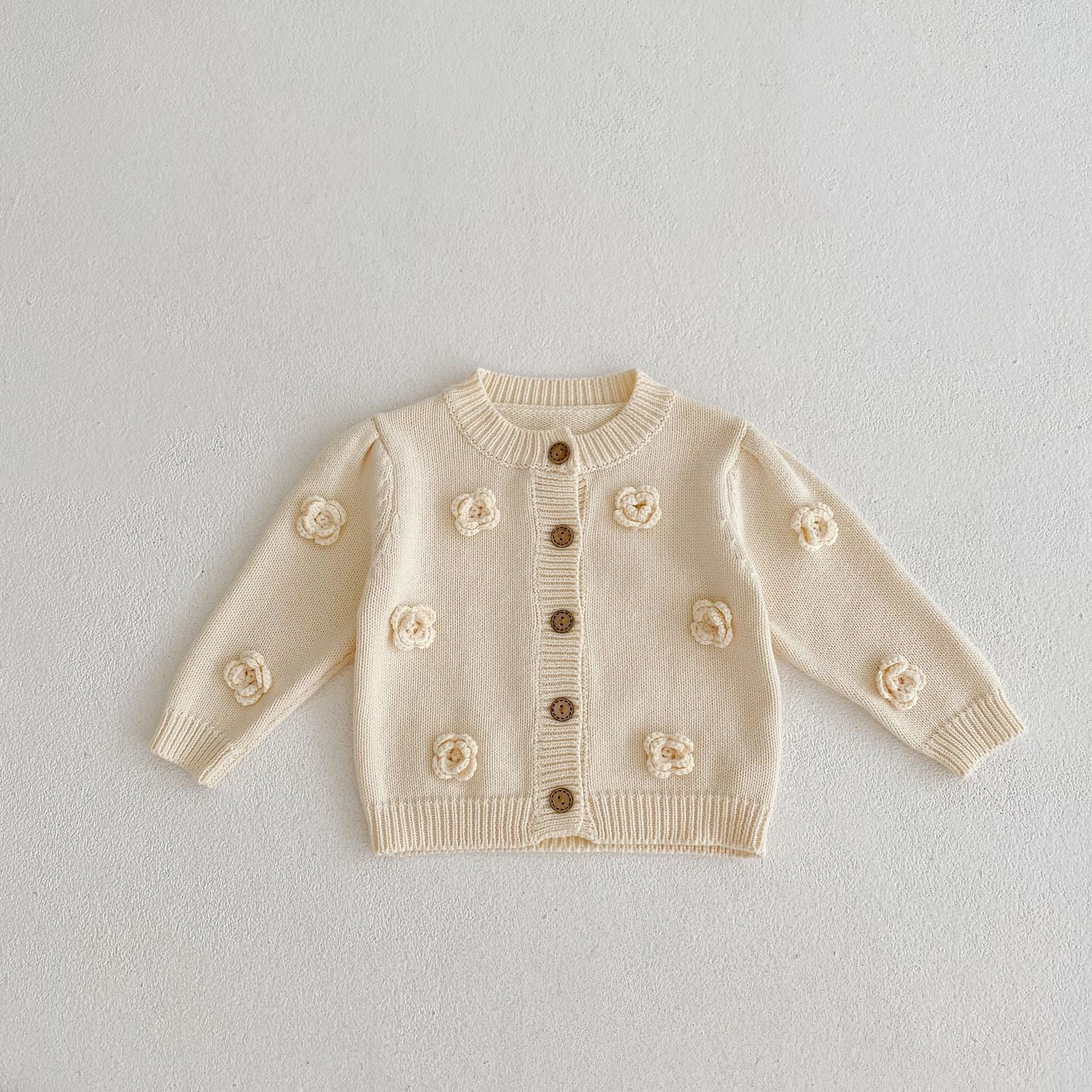 【BABY】バラニットカーディガン🌹🌹 CawaKomostore