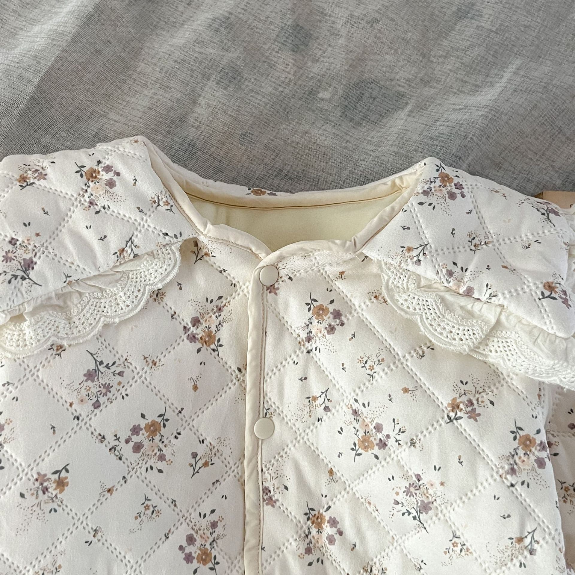 【BABY】小花柄カバーオール＋ポンネット付き CawaKomostore