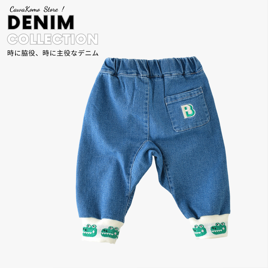 【BABY】人気シリーズワニさんジーンズ CawaKomostore