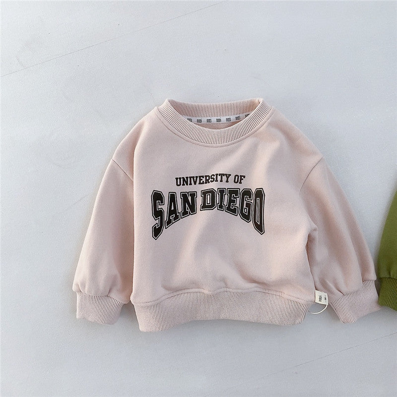【BABY】英字シンプルスウェットシャツ CawaKomostore
