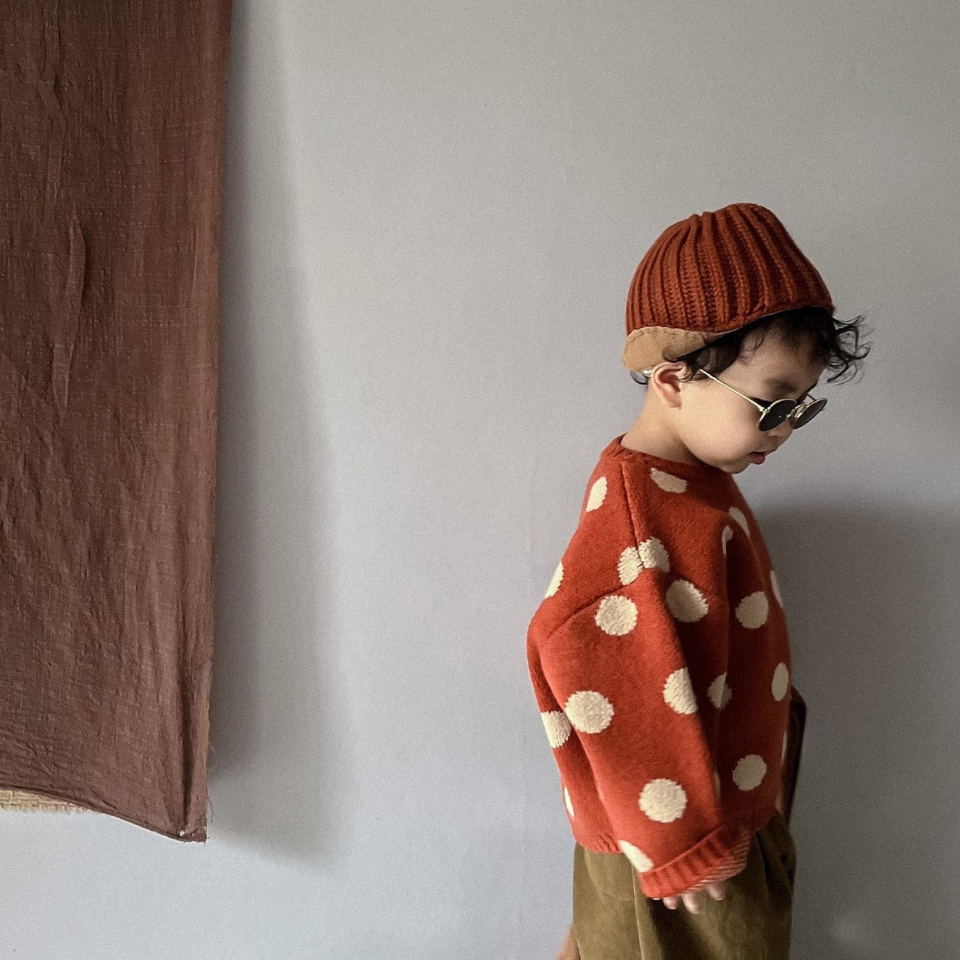 【GIRL・BOY】ポルカドットセーター CawaKomostore