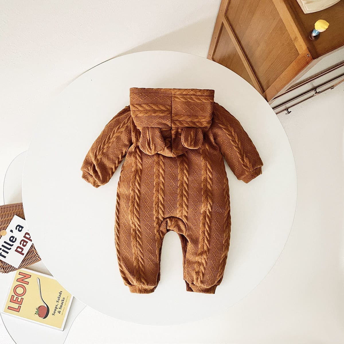 【BABY】ケーブル編み風 ジャンプスーツ CawaKomostore