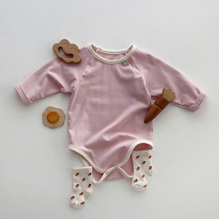 【BABY】パターン配色ボディスーツ CawaKomostore