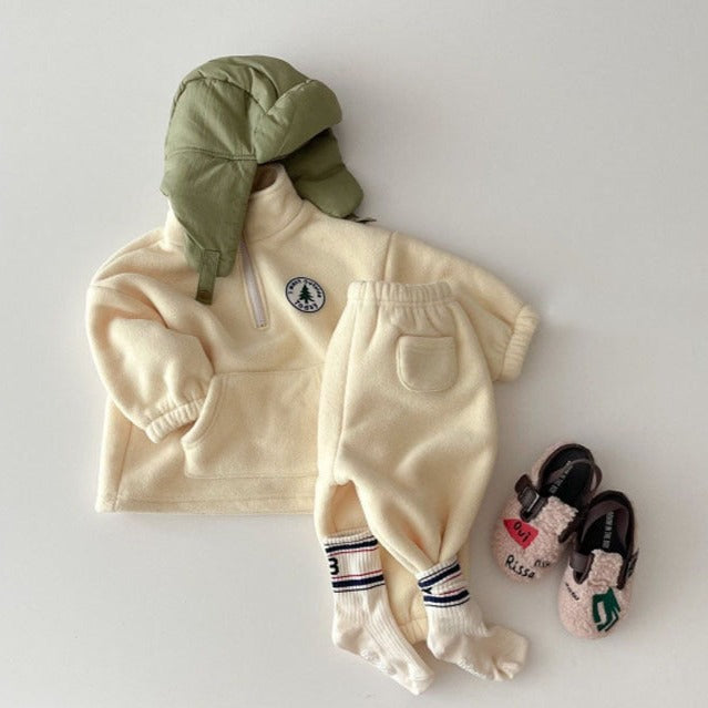 【GIRL・BOY】裏起毛・カジュアル暖かいセットアップ CawaKomostore