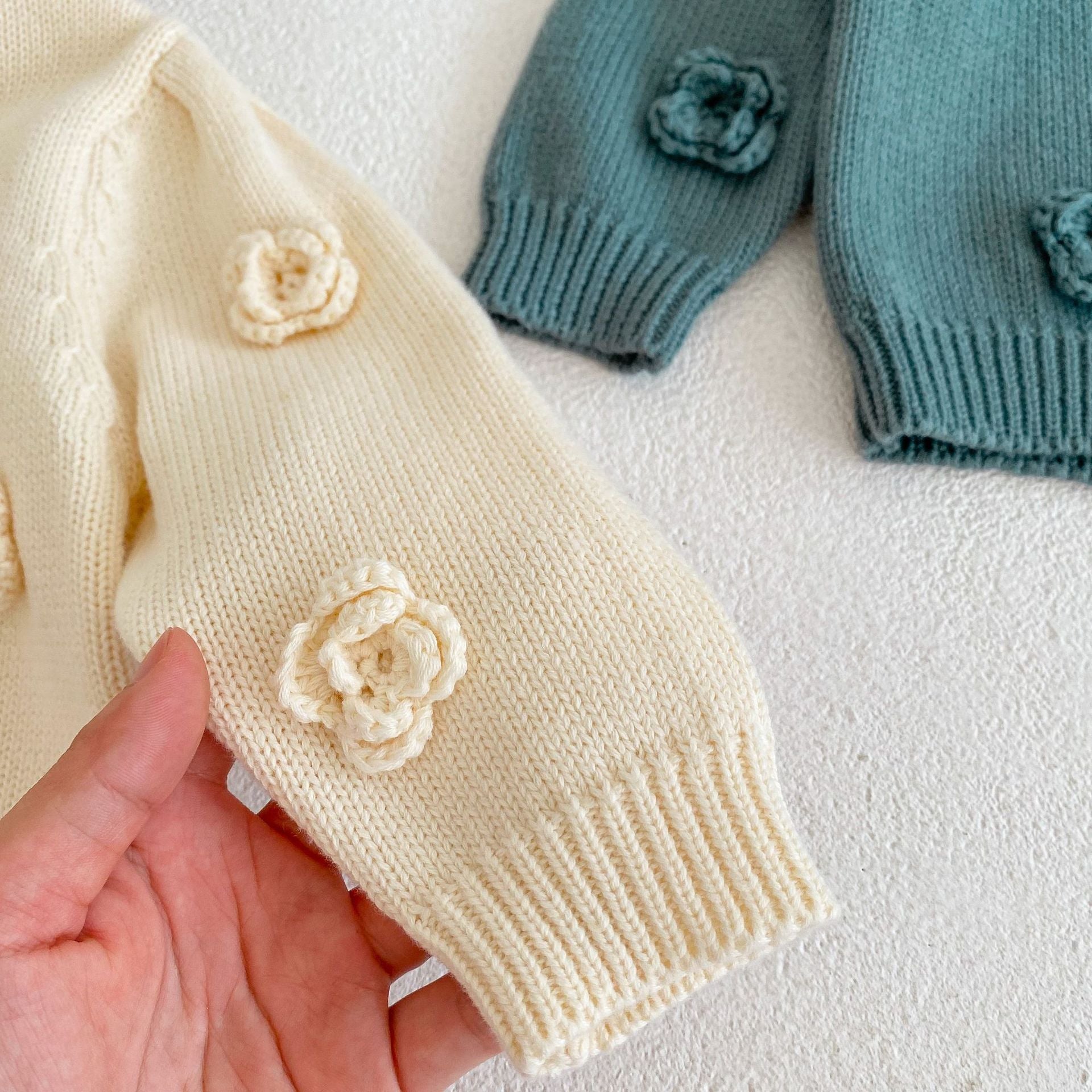 【BABY】バラニットカーディガン🌹🌹 CawaKomostore