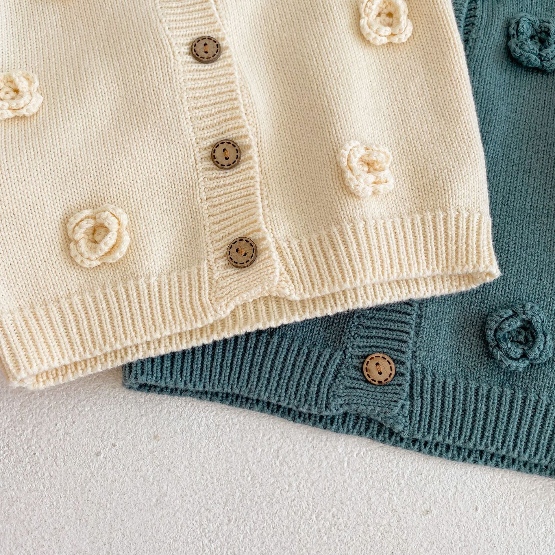 【BABY】バラニットカーディガン🌹🌹 CawaKomostore