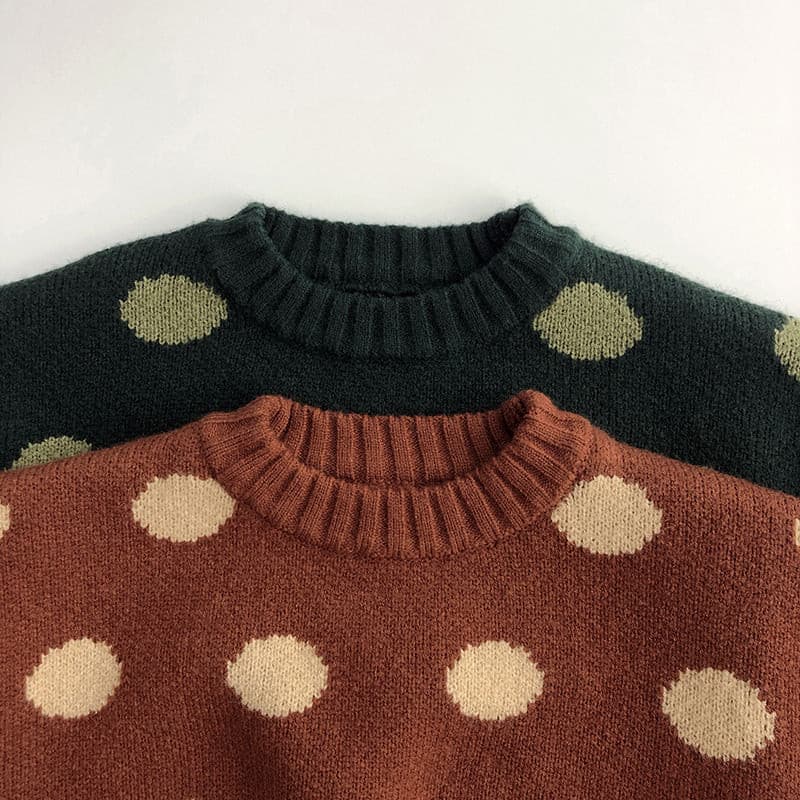 【GIRL・BOY】ポルカドットセーター CawaKomostore