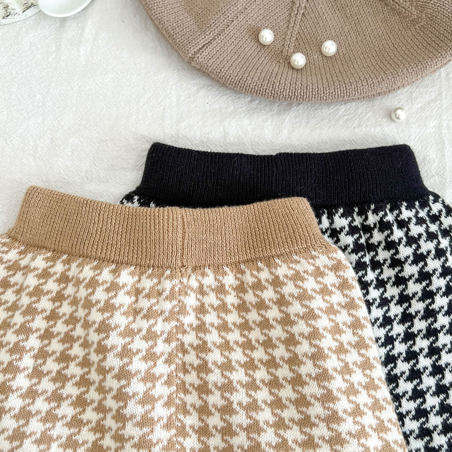 【BABY】千鳥チェック柄　ニットセットアップ CawaKomostore