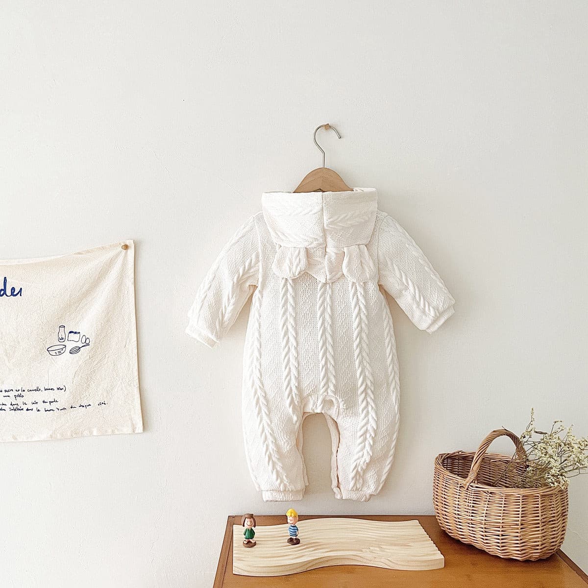 【BABY】ケーブル編み風 ジャンプスーツ CawaKomostore