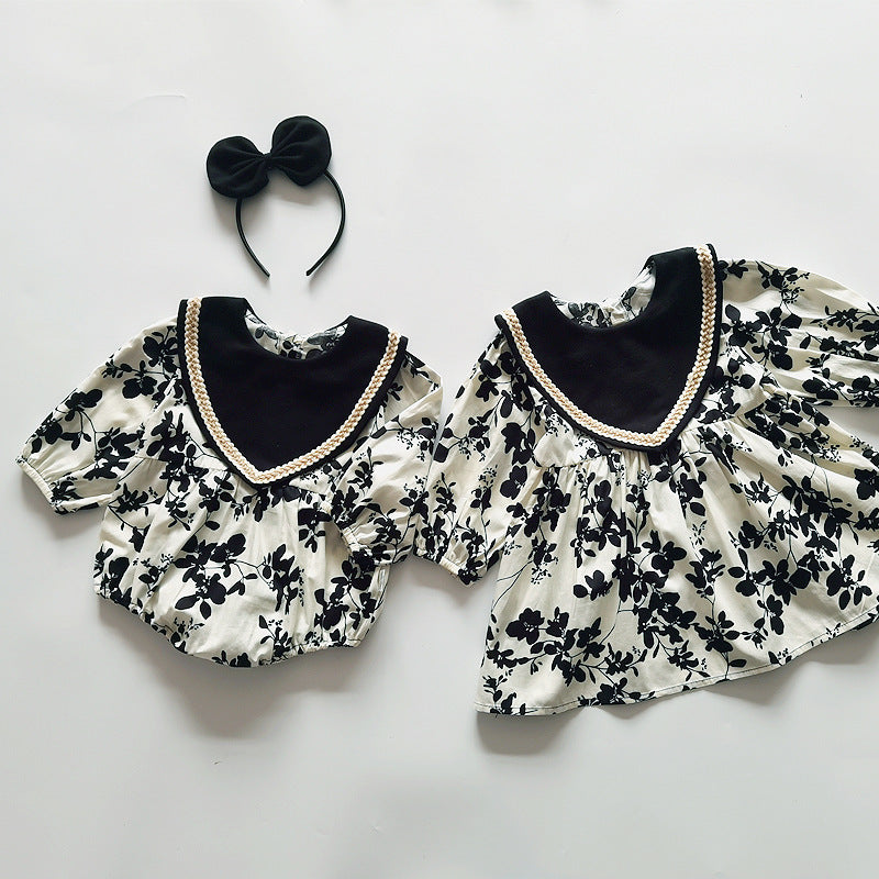 【BABY】エレガント花柄ロンパース・ワンピース CawaKomostore