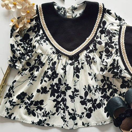【BABY】エレガント花柄ロンパース・ワンピース CawaKomostore