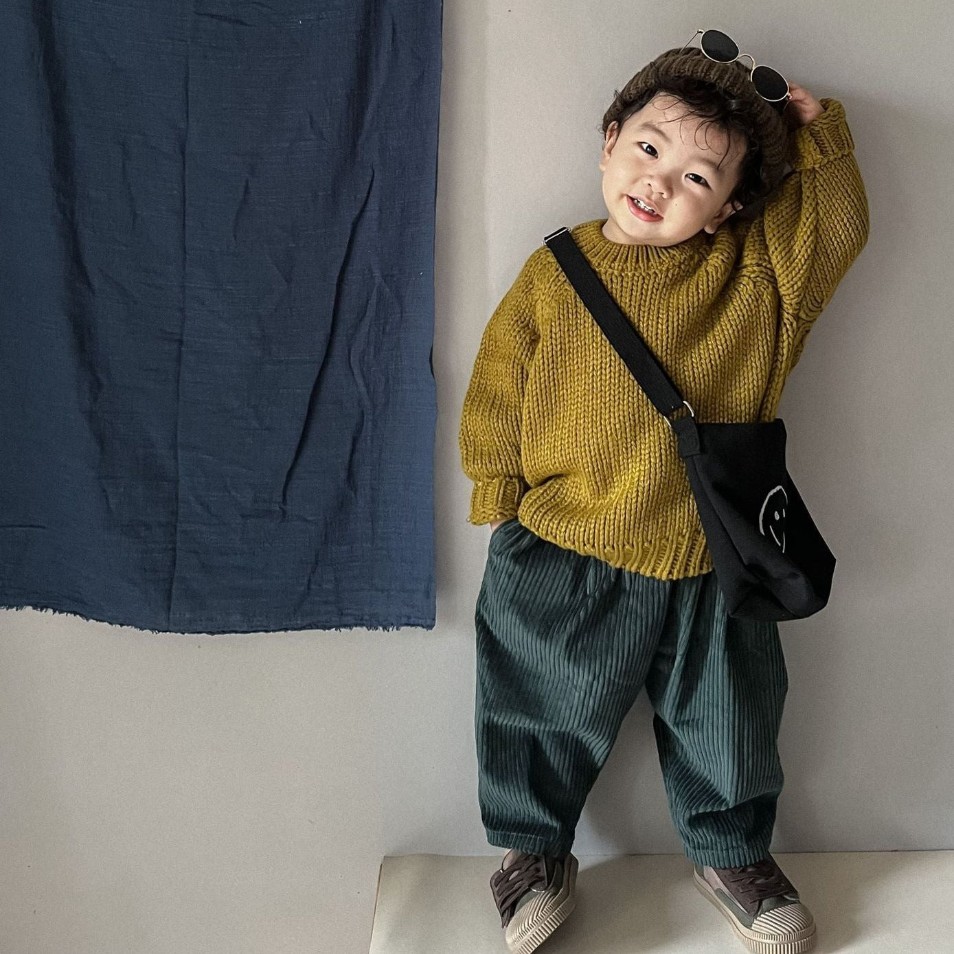 【GIRL・BOY】KIDSざっくりカラーニット CawaKomostore