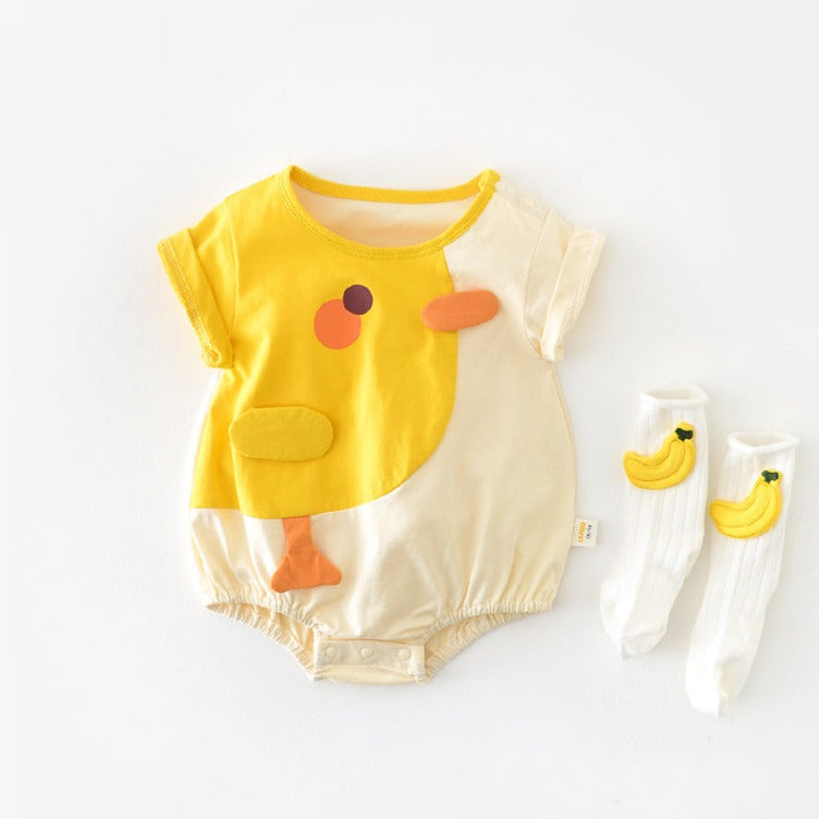【BABY】ひよこさんデザインロンパース CawaKomostore