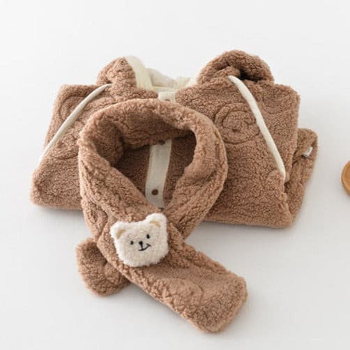 【BABY】クマさんカバーオール＋マフラー付き CawaKomostore