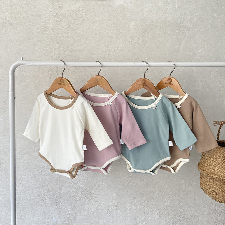 【BABY】パターン配色ボディスーツ CawaKomostore