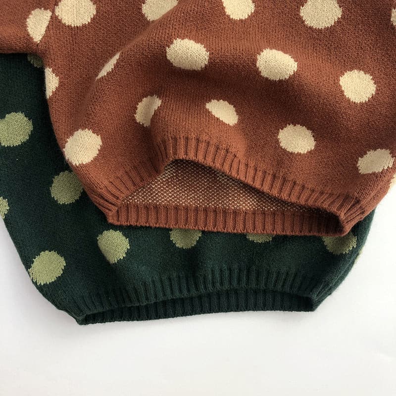 【GIRL・BOY】ポルカドットセーター CawaKomostore