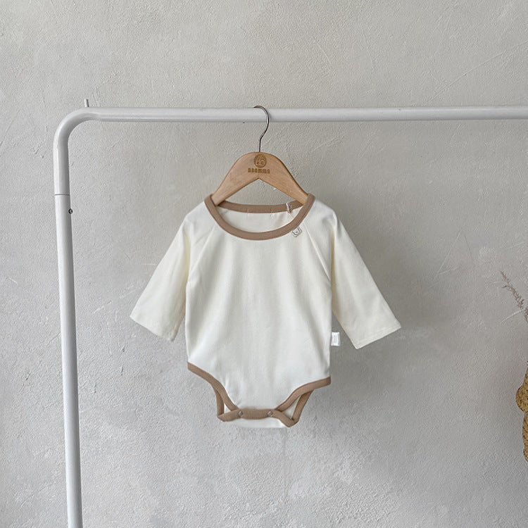 【BABY】パターン配色ボディスーツ CawaKomostore