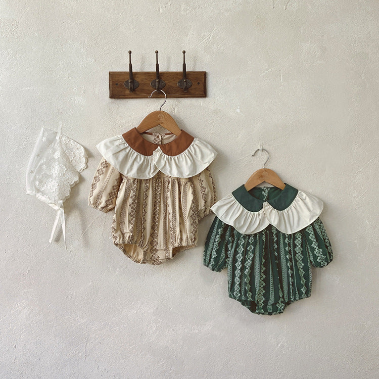 【BABY】ビック襟レースロンパース CawaKomostore