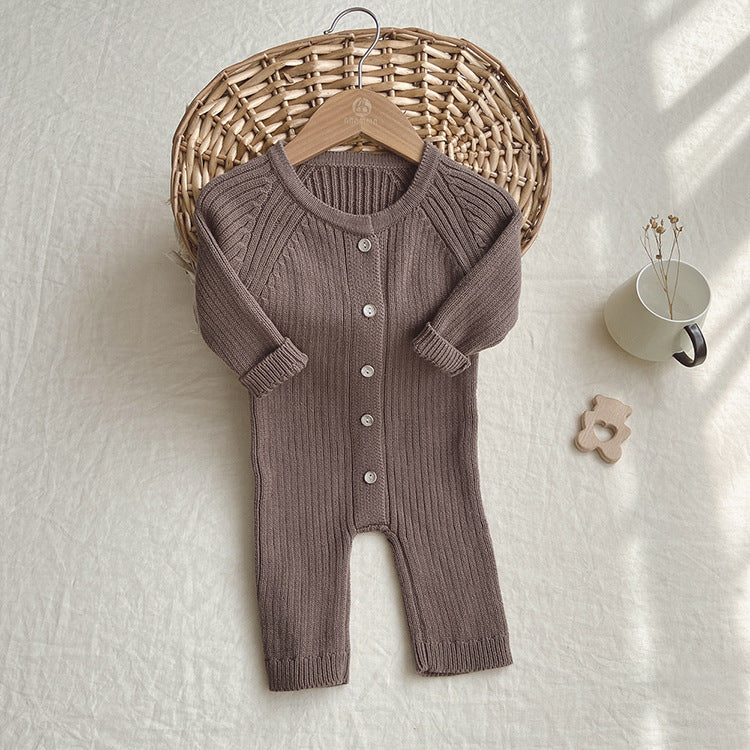 【BABY】リブニットロンパース＋ボンネット CawaKomostore