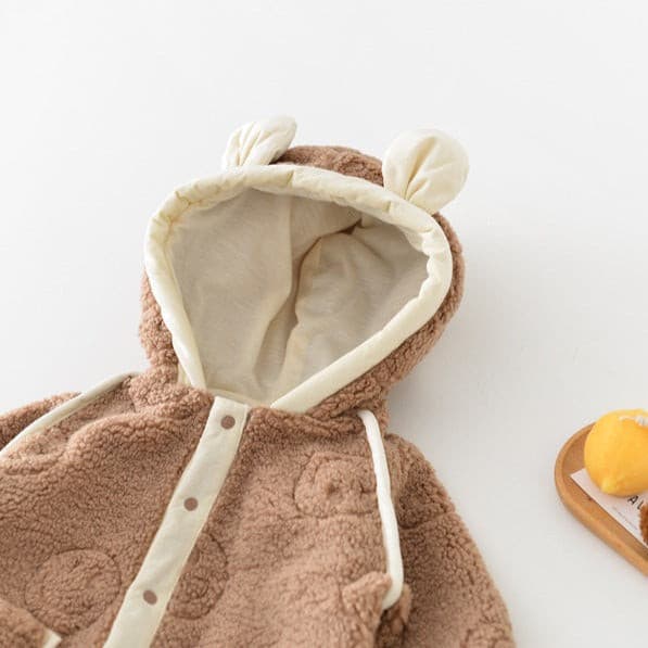 【BABY】クマさんカバーオール＋マフラー付き CawaKomostore