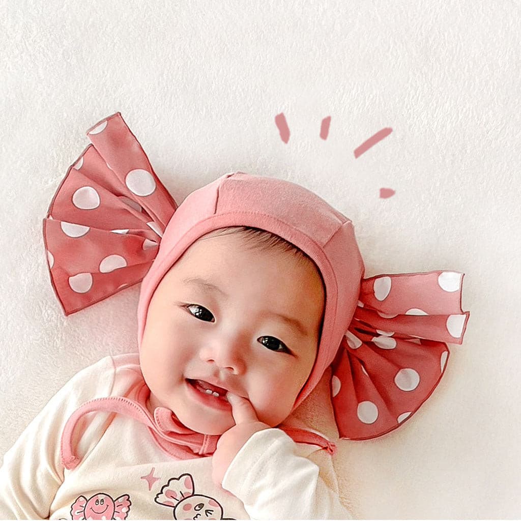 【BABY】Candy柄ロンパース＆ボンネット CawaKomostore