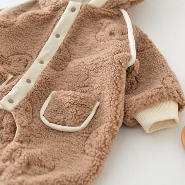 【BABY】クマさんカバーオール＋マフラー付き CawaKomostore
