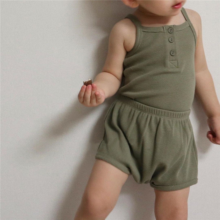 【BABY】ノースリーブ &パフパンツ2点セットアップ CawaKomostore