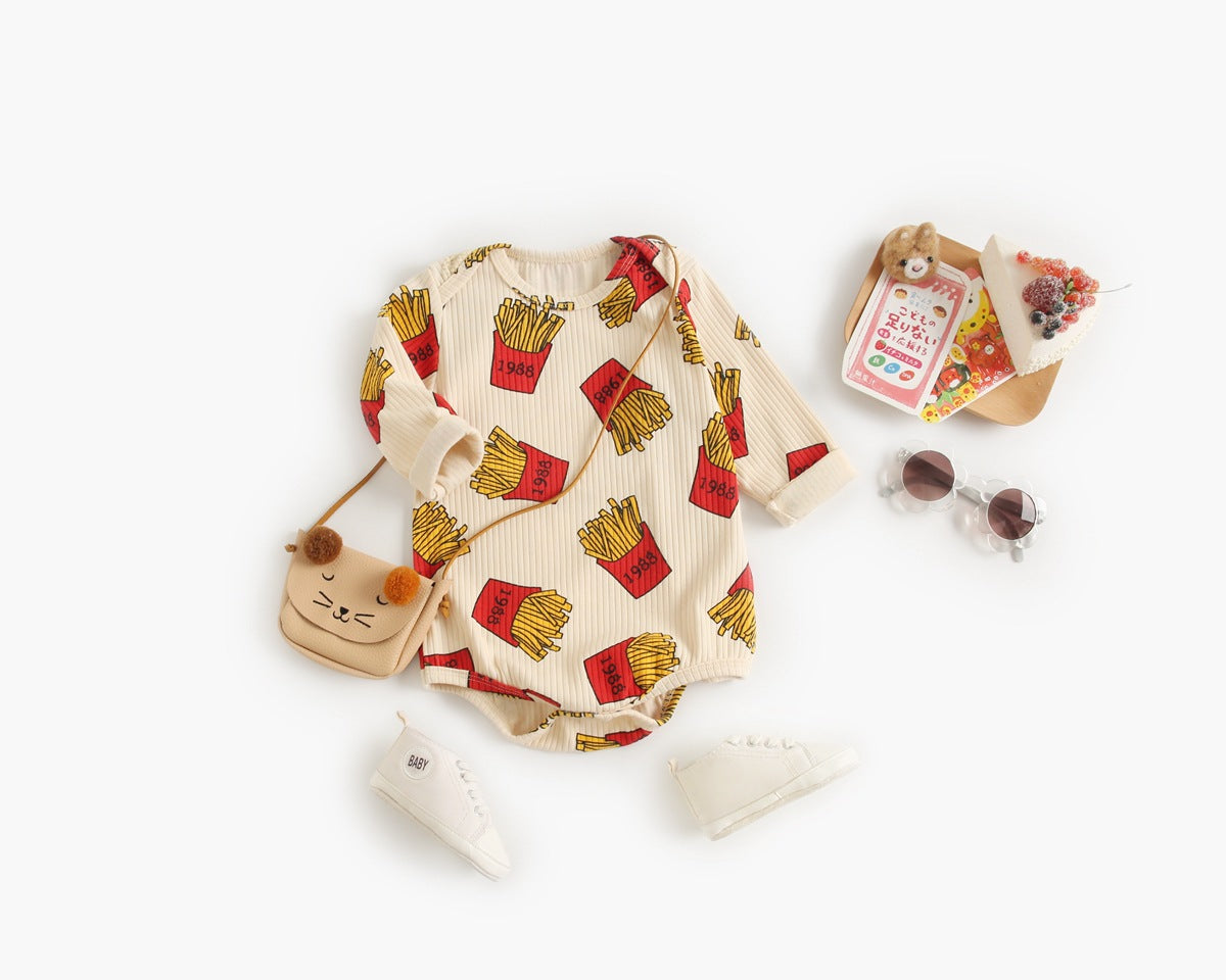 【BABY】総柄長袖ロンパース CawaKomostore