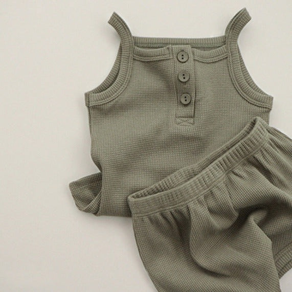【BABY】ノースリーブ &パフパンツ2点セットアップ CawaKomostore