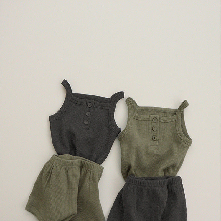 【BABY】ノースリーブ &パフパンツ2点セットアップ CawaKomostore