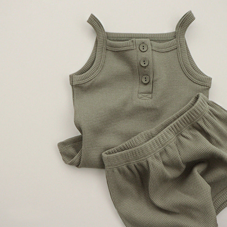 【BABY】ノースリーブ &パフパンツ2点セットアップ CawaKomostore