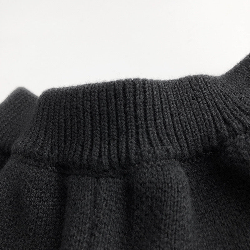 【BABY】ジャガードブラックニット セットアップ CawaKomostore