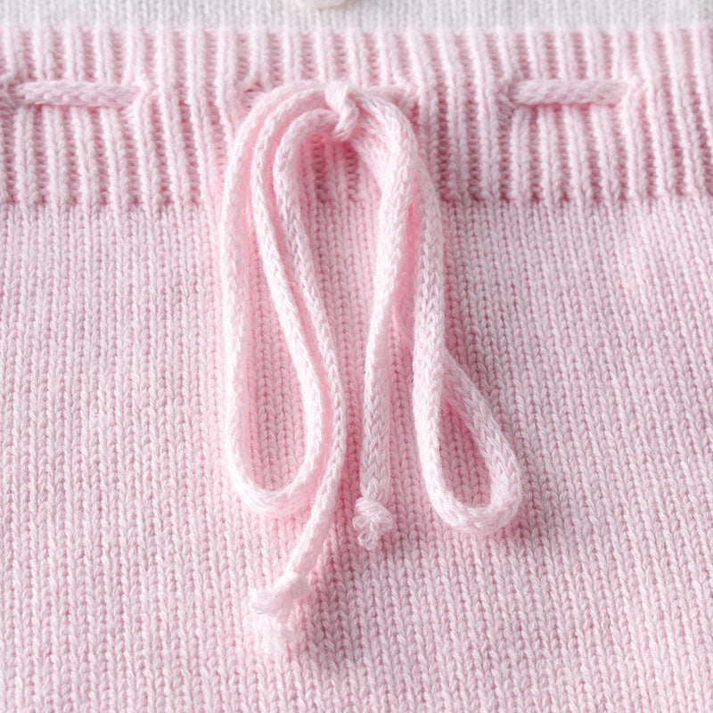 【BABY】ポンポンハートニットロンパース🤍 CawaKomostore