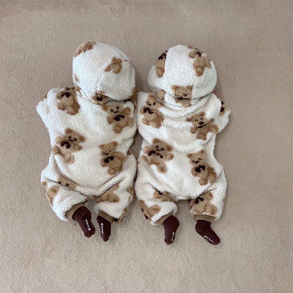 【BABY】モコモコくまさんジャンプスーツ＆アウター CawaKomostore